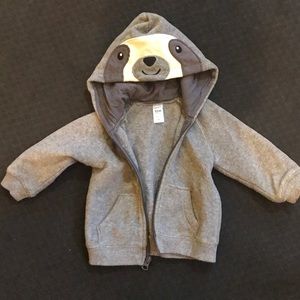 Fleece sloth hoodie